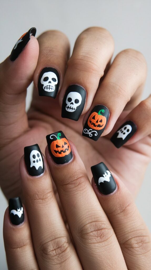 Best Black Halloween Nails Designs