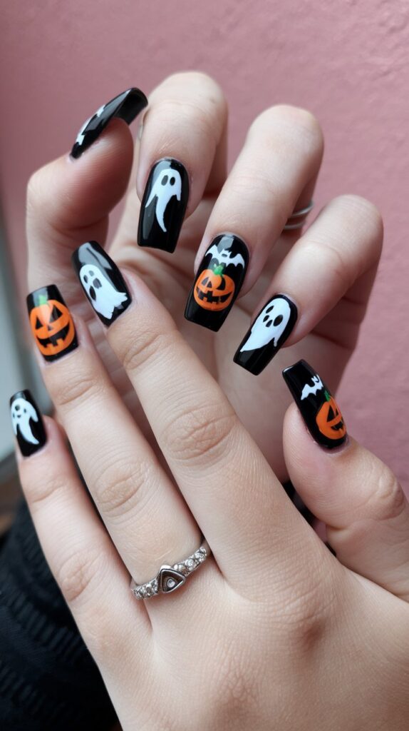 Best Black Halloween Nails Designs