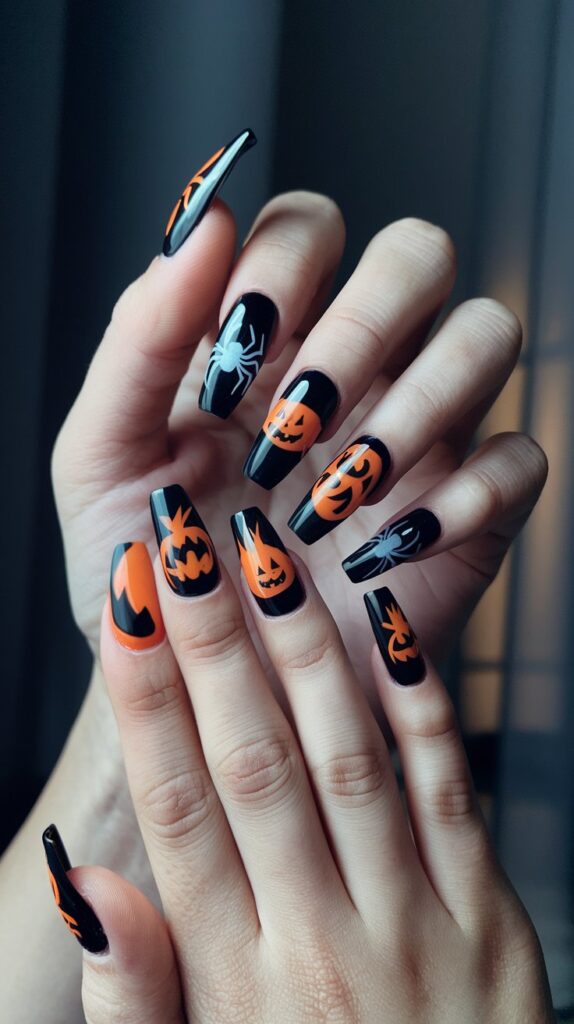 Best Black Halloween Nails Designs