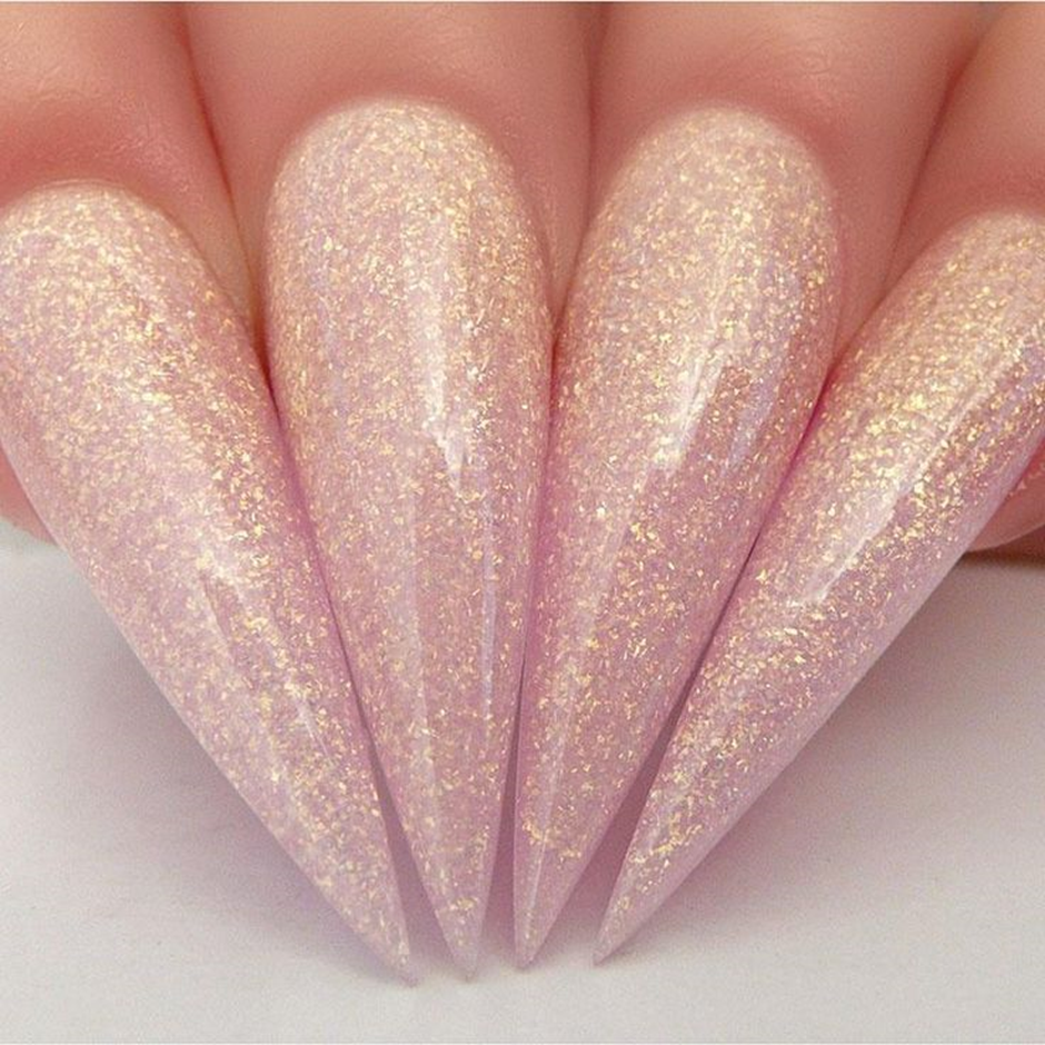 Glittery Pink and White Nails